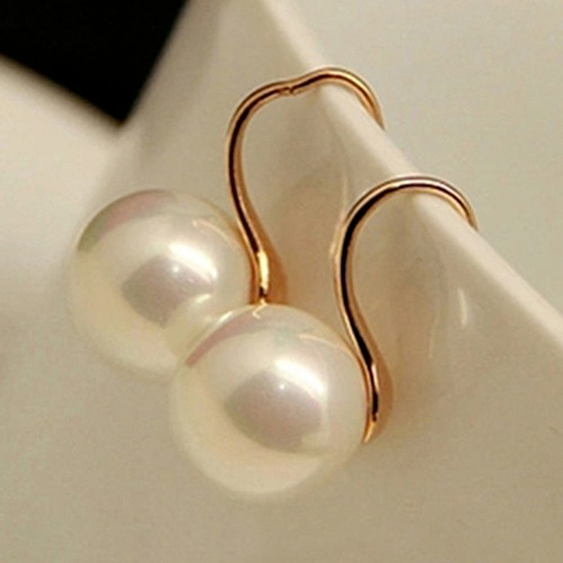 Women Earrings Imitation Pearls Ball Hook Earrings Eardrops Bridal Wedding Party Jewelry