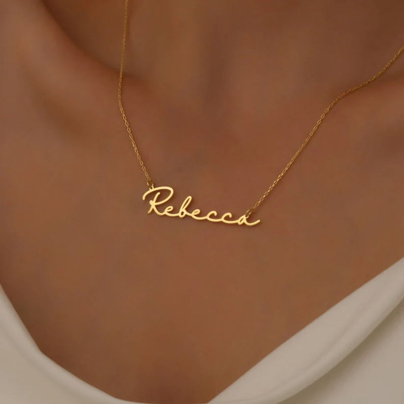 Personalized 18K Gold Name Necklace