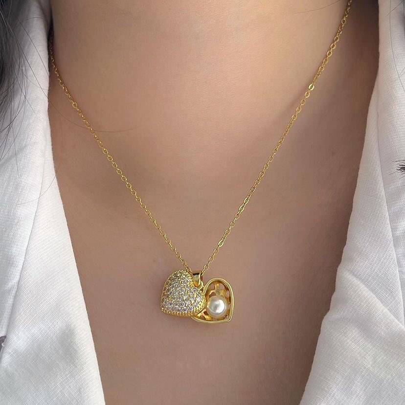 Pearl Heart Necklace